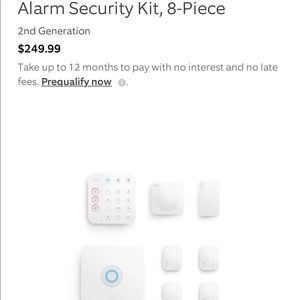 8 piece Ring home security alarm